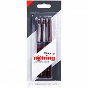 Набор капиллярных ручек Rotring 'Tikky Graphic' 3шт., черные, 0,1/0,3/0,5мм, блистер