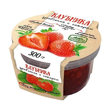 Клубника Егорьевские традиции дробленая с сахаром, 300г