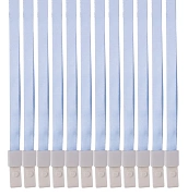 Шнур для пропуска Deli 8352l-blue 45х1см нейлон голубой (упак.:12шт) пластиковый пакет