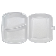 Ланч-бокс одноразовый Протэк А Эконом 2 отделения, 24.7х20.7х6.1см, 100шт/уп