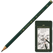 Набор карандашей ч/г Faber-Castell 'Castell 9000 Art Set', 12шт., 2H-8B, заточен., метал. кор.