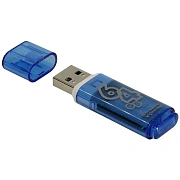 Флеш-диск 64 GB, SMARTBUY Glossy, USB 2.0, синий, SB64GBGS-B