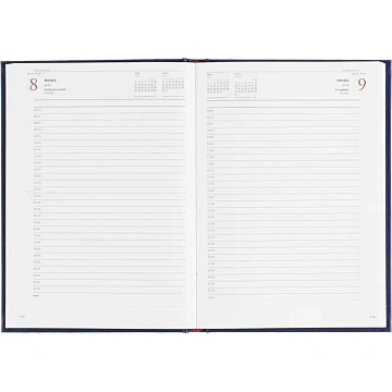 Ежедневник датированный 2026 А5+ IDEAL NEW синий 3-344/05