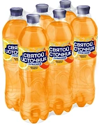 Напиток Святой Источник Лимонад абрикос-лимон газированный, 1л x 12 шт