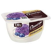 Продукт творожный Даниссимо черничный пломбир 5.6%, 130г