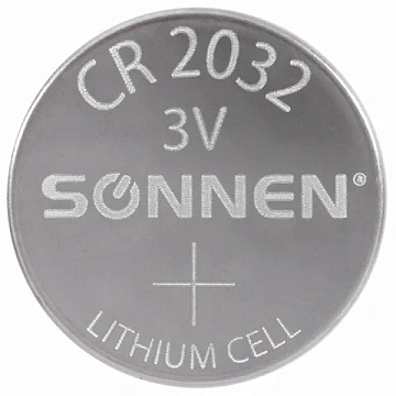 Батарейки литиевые SONNEN Lithium CR2032 'таблетки, дисковые, кнопочные' КОМПЛЕКТ 5 шт., блистер, 455504