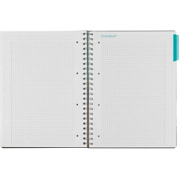 Бизнес-тетрадь SMARTBOOK А4 120л. клетка,спир,микроп,разд,карм,жел-оран