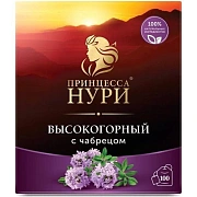 Чай Принцесса Нури Высокогорный с чабрецом, черный, 100 пакетиков