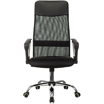 Кресло VB_EChair-508 TTW сетка/ткань/кожзам черный хром