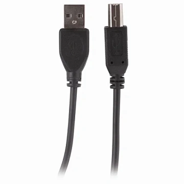 Кабель USB2.0 AM-BM, 1,5 м, SONNEN, медь, для подключения периферийных устройств - принтеров, сканеров, МФУ, плоттеров, черный, 513118