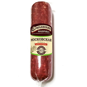 Колбаса Московская Егорьевская варено-копченая ГОСТ, 350г