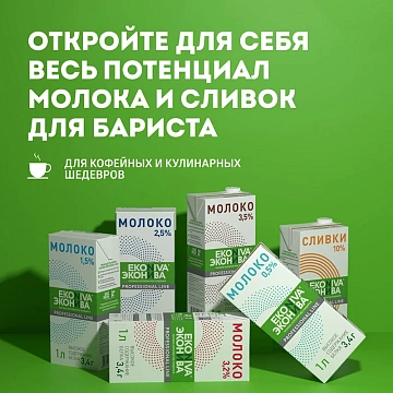 Сливки Эконива Professional Line ультрапастеризованные 10%, 1л