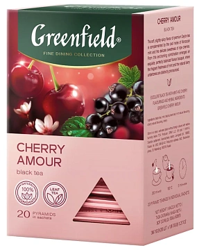 Чай Greenfield Cherry Amor (Черри Амор), черный, 20 пирамидок