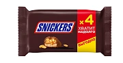 Шоколадный батончик Snickers пачка 4шт по 40г