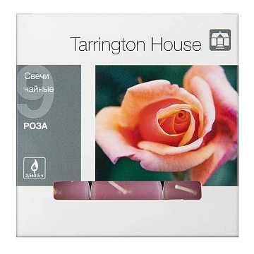 Tarrington House Свеча Чайная ароматическая Роза, 9шт