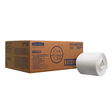 Протирочный материал Kimberly-Clark Wettask DSX, 7762, для медицинских учреждений, в рулоне, 90 листов, 1 слой, белый