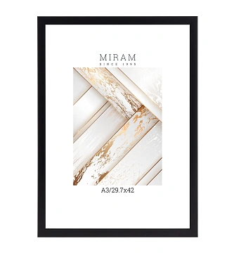 Фоторамка Мирам черная А3, 29.7 x 42см