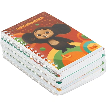 Записная книжка А6 80л. на гребне Мульти-Пульти 'Чебурашка'