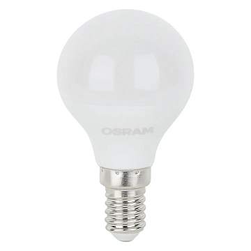 Лампа светодиодная Osram E14 7Вт теплый свет шар