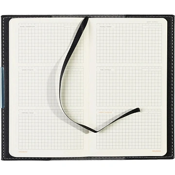 Еженедельник недатированный черный А6METROPOL 3-492/03