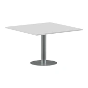 Конференц стол ПРГ-6 Белый/Алюминий 1200х1200х750