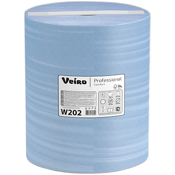 Бумага протирочная VEIRO (Система W1), КОМПЛЕКТ 2 шт., 1000 листов в рулоне, 33х35 см, 2-слойная, Co