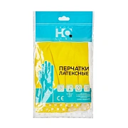 Перчатки Home Queen Profline латексные желтые химически стойкие размер M