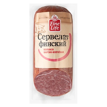 Fine Life Сервелат Финский варено-копченый, 300г