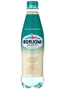 Вода Borjomi цитрус-имбирь минеральная газированная, 500мл