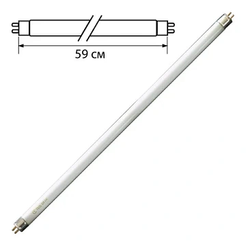 Лампа люминесцентная OSRAM L18/640, 18 Вт, цоколь G13, в виде трубки, длина 59 см, хол. белый свет