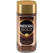 Кофе растворимый Nescafe 'Gold', сублимированный, с молотым, тонкий помол, стеклянная банка, 95г