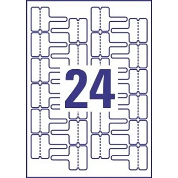 Этикетки для кабелей и проводов Avery Zweckform L7950-20, белые, 60х40мм, 24шт на листе А4, 20 листов