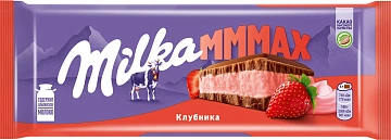 Шоколад Milka Mmax молочный клубника, 253г