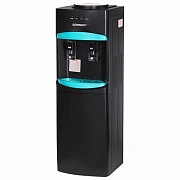 Кулер для воды SONNEN FSC-02W TURBO напольный, ТУРБОНАГРЕВ/ОХЛАЖДЕНИЕ КОМПРЕССОРНОЕ, шкаф, 2 крана, черный, 456171
