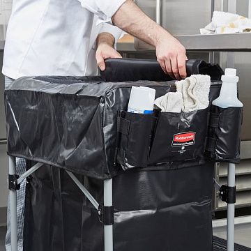 Крышка для тележки Rubbermaid полотняная, для тележки X-Cart 150л, черная, 1889863
