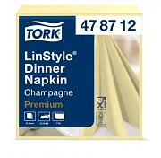 Салфетки сервировочные Tork LinStyle 39х39см, шампань, 1 слой, 50шт/уп