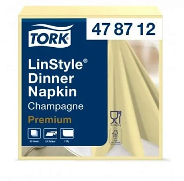 Салфетки сервировочные Tellus (tork) LinStyle 39х39см, шампань, 1 слой, 50шт/уп