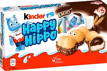 Вафли Kinder Hippo с какао, 104г