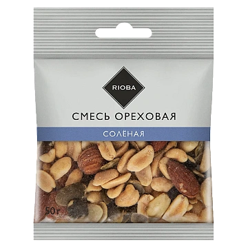 Смесь орехов Rioba соленая, 50г