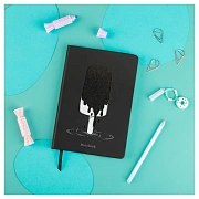 Записная книжка А5 80л., кожзам, MESHU 'Ice', твердая обложка, тиснение фольгой, вырубка, блок в лин