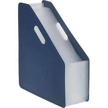 Лоток вертикальный Deli 63952 расширяемый, 13 отделений темно-синий