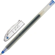 Ручка гелевая PILOT 'Super Gel', СИНЯЯ, корпус прозрачный, узел 0,5 мм, линия письма 0,3 мм, BL-SG-5