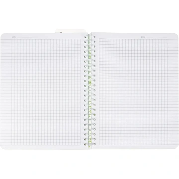 Бизнес-тетрадь WAVES А5 100л. ATTACHE клет,спир,пласт,заклад,цв.зеленый