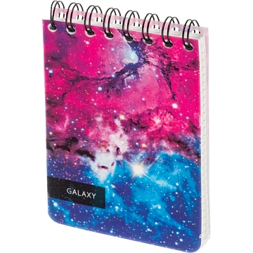 Блокнот 120л,А6,Space Galaxy,белый