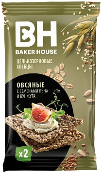 Хлебцы Baker House Скандинавские овсяные, 180г