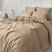 Комплект постельного белья Guten Morgen сатин цвета капучино двуспальное