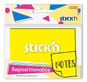 Блок самоклеящийся бумажный Stick`n 27074 76x101мм 80лист. 70г/м2 желтый неон 1цв.в упак.