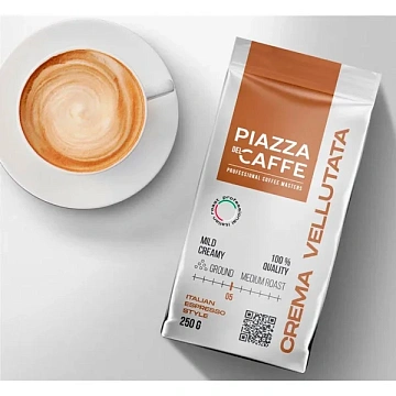 Кофе молотый Piazza Del Caffe Crema Vellutata, 250г