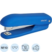 Степлер Attache Comfort до 12 лис., soft touch покрыт, синий,№10 антистеп