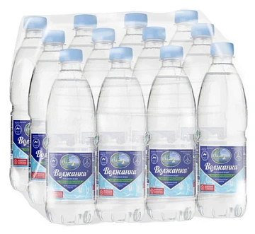 Вода питьевая Волжанка без газа, 500мл, ПЭТ, 12шт/уп
